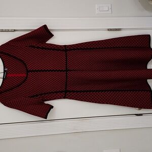 Nina Leonard A-Line Midi Dress with Scoop Neck